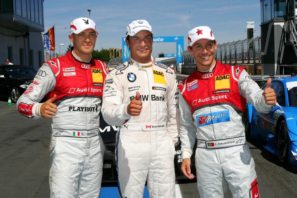 Fra venstre Edoardo Mortara, Bruno Spengler og Filipe Albuquerque.
(Foto: Natascha Theisen)